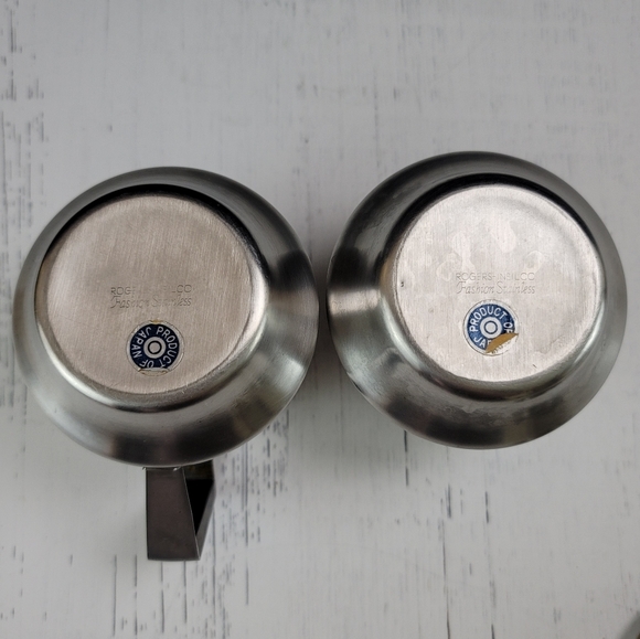 Vtg Sugar And Creamer Stainless Steel Set - Picture 11 of 16